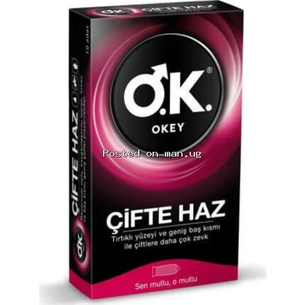 Okey Ribbed And Dotted Contour Condom.10-Pc